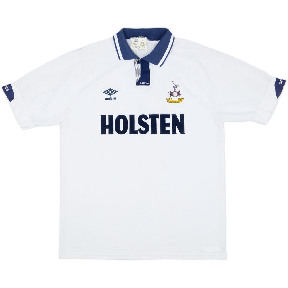 1991-93 Tottenham Home Shirt - 9/10 - (L)