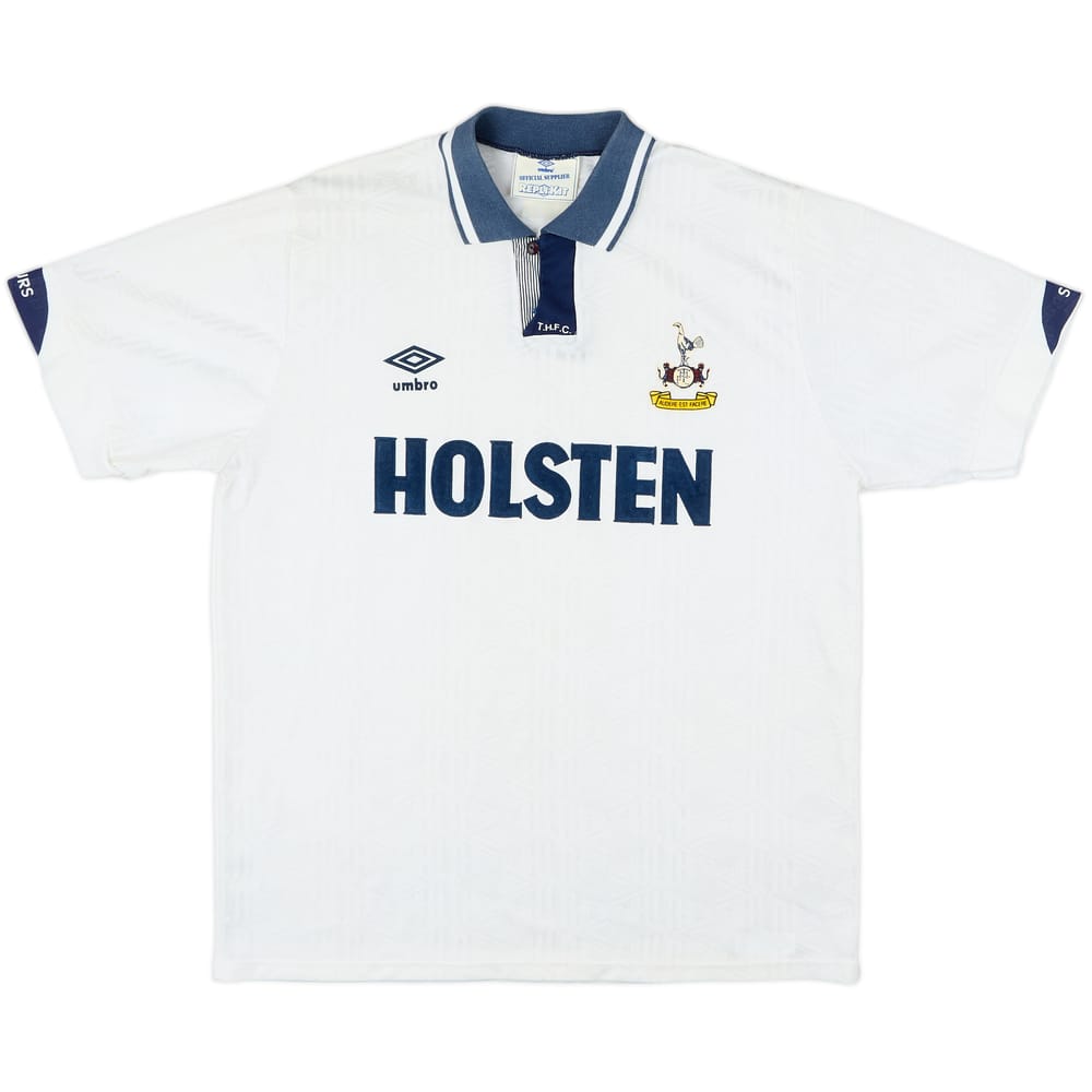 1991-93 Tottenham Home Shirt - 6/10 - (L)