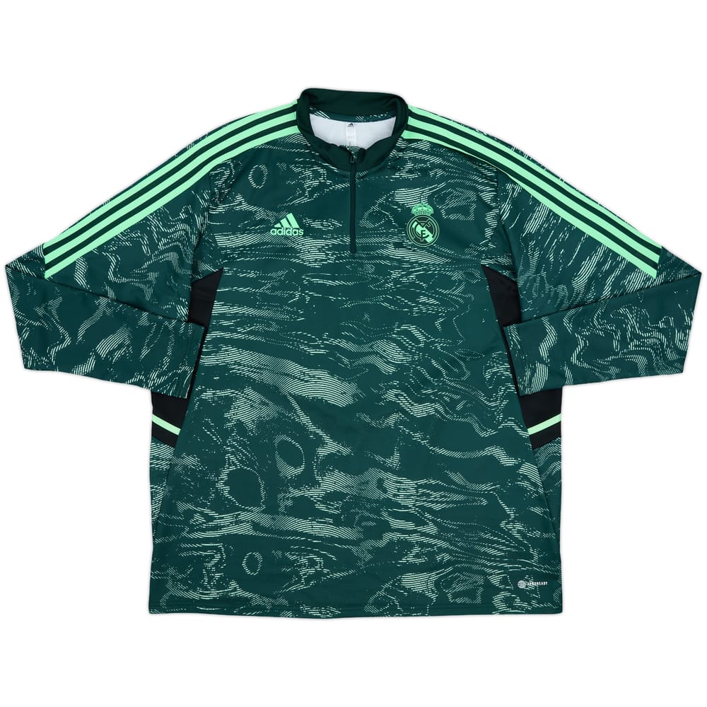 2022-23 Real Madrid adidas 1/4 Zip Drill Top - 9/10 - (XXL)