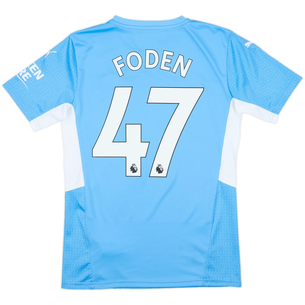 2021-22 Manchester City Home Shirt Foden #47 - 9/10 - (S)