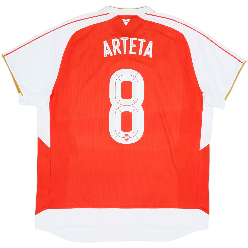 2015-16 Arsenal Home Shirt Arteta #8 - 8/10 - (XXL)