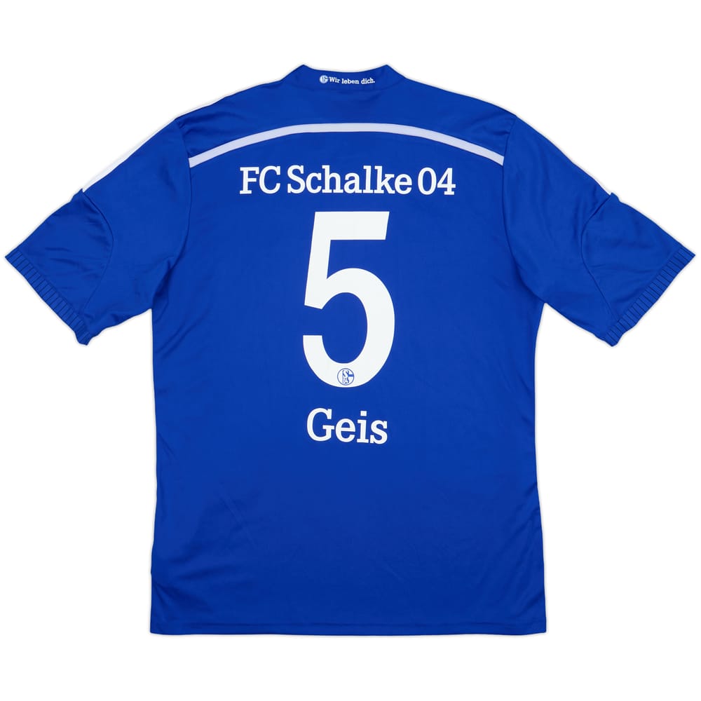 2014-16 Schalke Home Shirt Geis #5 - 9/10 - (XL)