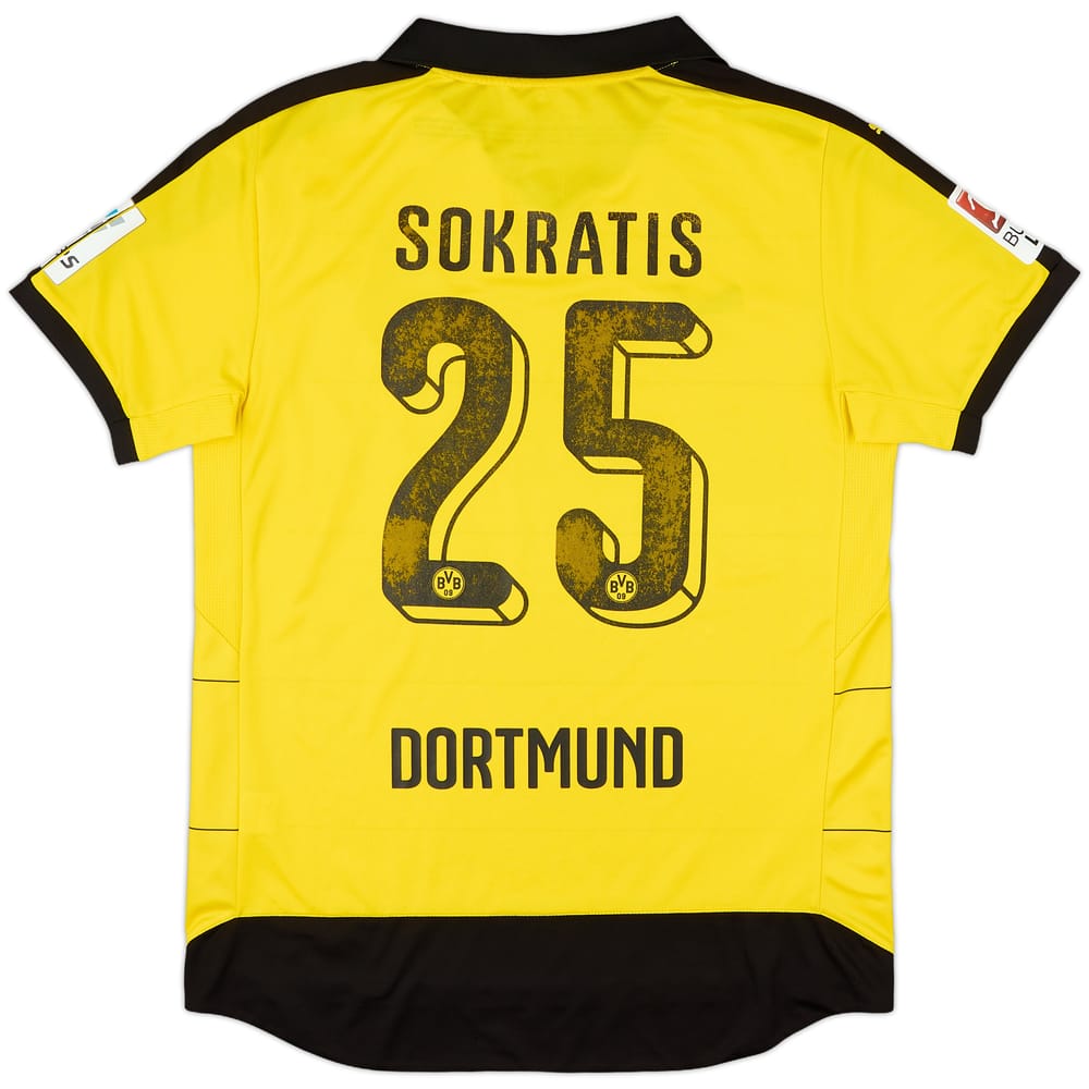 2015-16 Borussia Dortmund Home Shirt Sokratis #25 - 5/10 - (L)