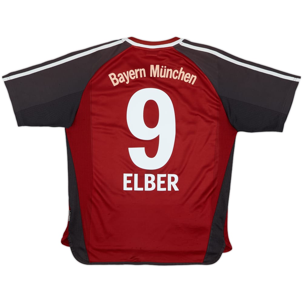 2001-02 Bayern Munich Home Shirt Elber #9 - 7/10 - (Y)