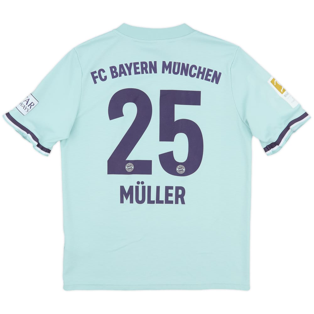 2018-19 Bayern Munich Away Shirt Muller #25 - 6/10 - (XL.Boys)