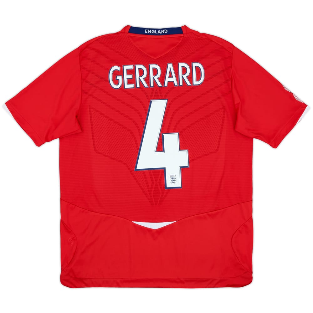 2008-10 England Away Shirt Gerrard #4 - 9/10 - (L)