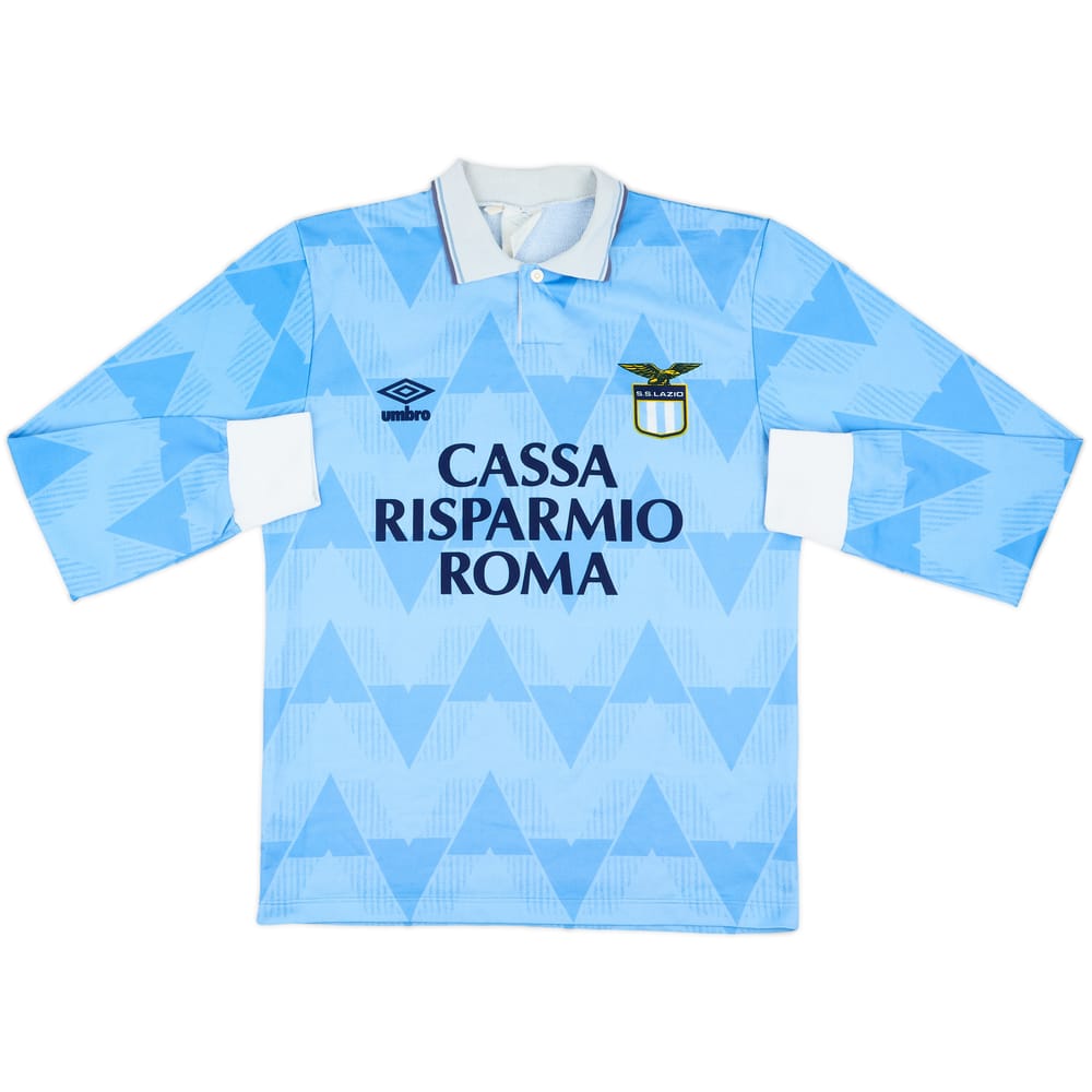 1989-91 Lazio Home L/S Shirt - 9/10 - (M)