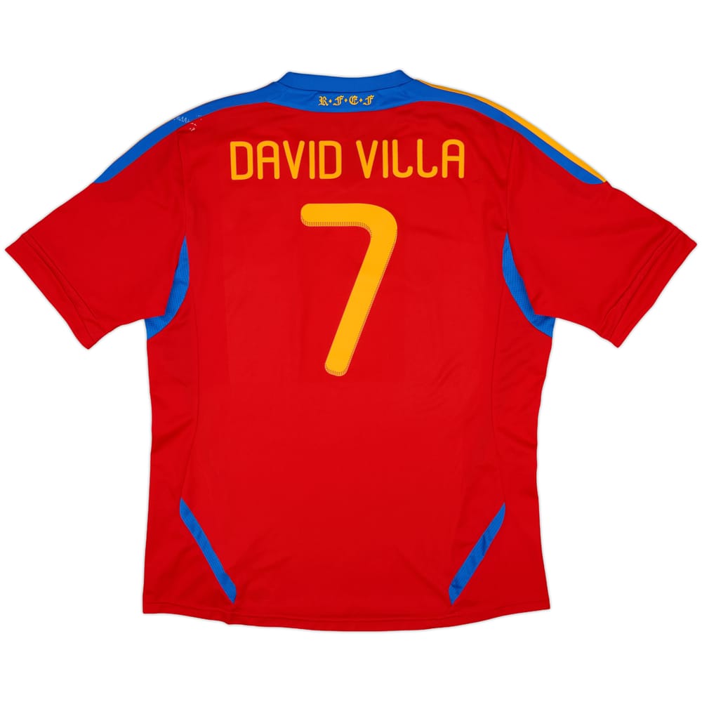 2010-11 Spain Home Shirt David Villa #7 - 6/10 - (XL)