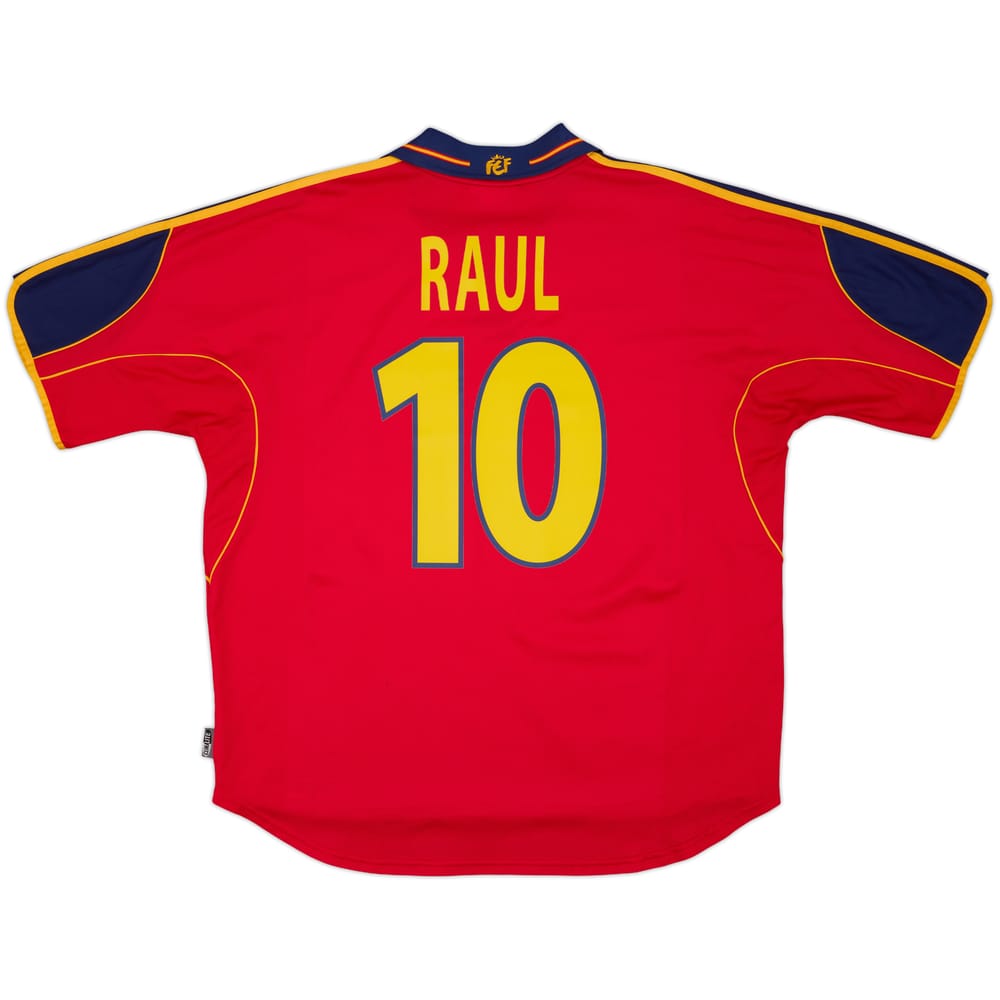 1999-02 Spain Home Shirt Raul #10 - 8/10 - (XL)