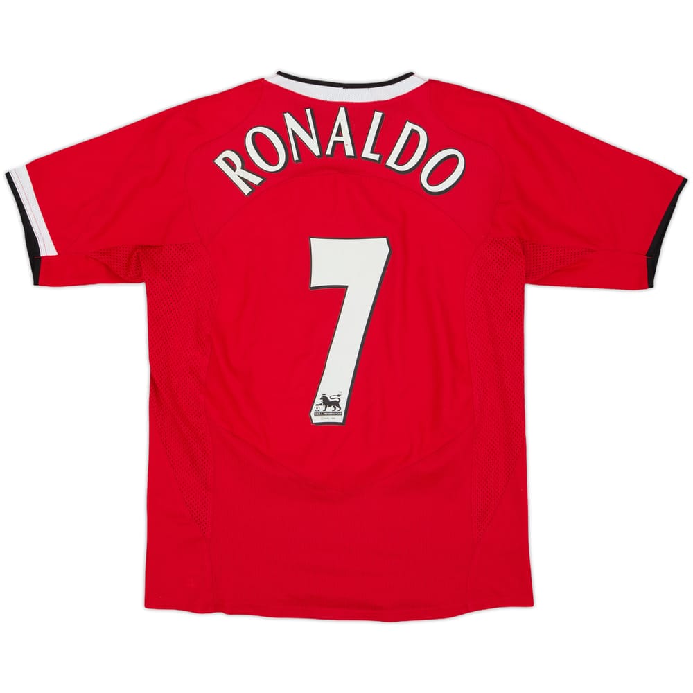 2004-06 Manchester United Home Shirt Ronaldo #7 - 8/10 - (XL.Boys)
