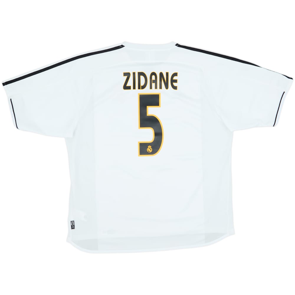 2003-04 Real Madrid Home Shirt Zidane #5 - 8/10 - (XL)