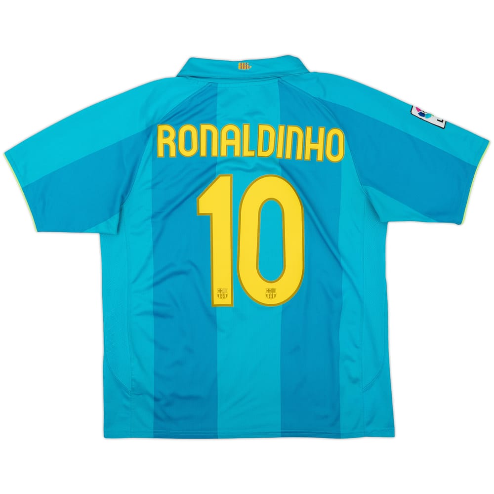 2007-09 Barcelona Away Shirt Ronaldinho #10 - 6/10 - (XL)