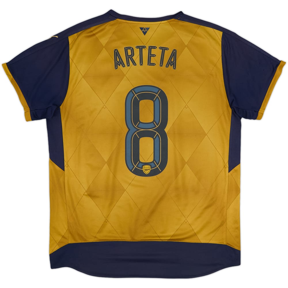 2015-16 Arsenal Away Shirt Arteta #8 - 7/10 - (L)