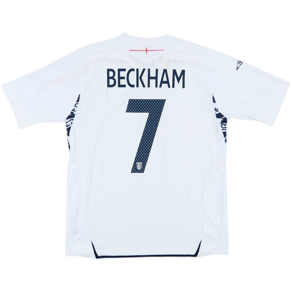 2007-09 England Home Shirt Beckham #7 - 5/10 - (L)