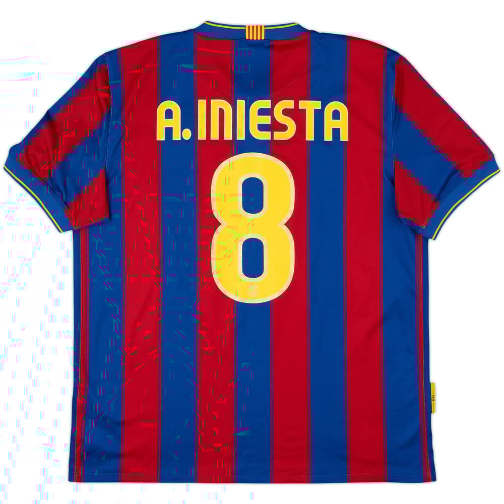 2009-10 Barcelona Home Shirt A.Iniesta #8 - 10/10 - (L)