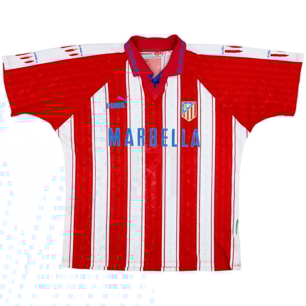 1995-96 Atletico Madrid Home Shirt - 8/10 - (L)