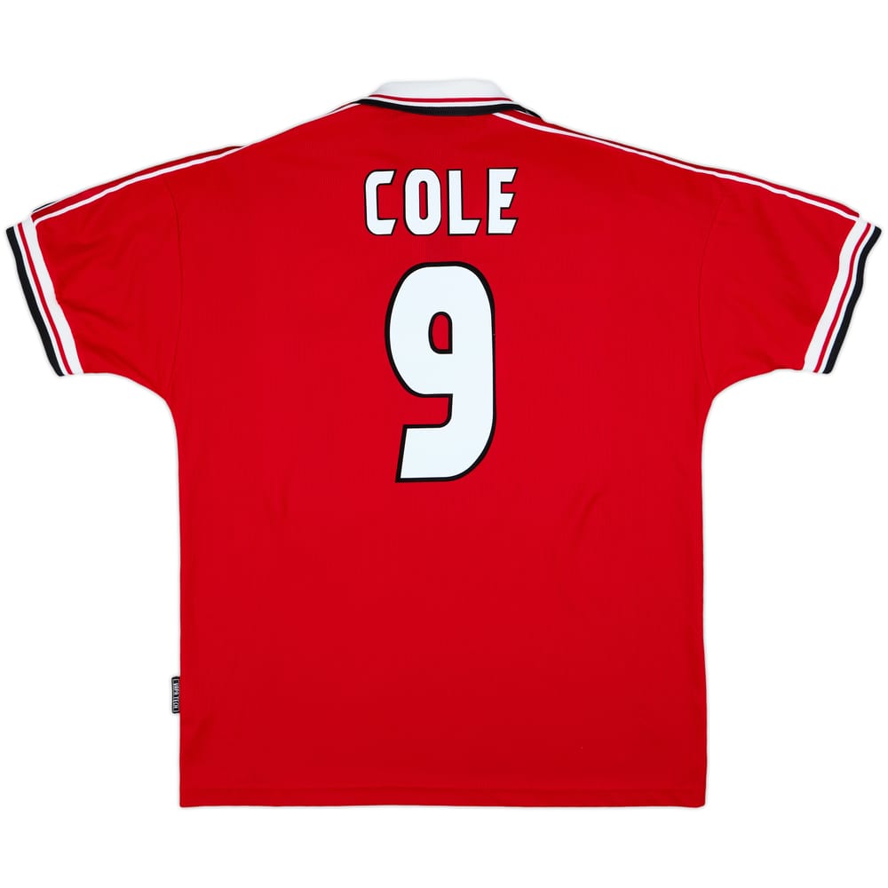 1998-00 Manchester United Home Shirt Cole #9 - 6/10 - (XL)