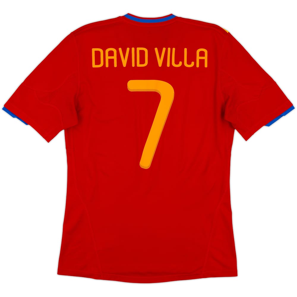 2009-10 Spain Home Shirt David Villa #7 - 6/10 - (M)