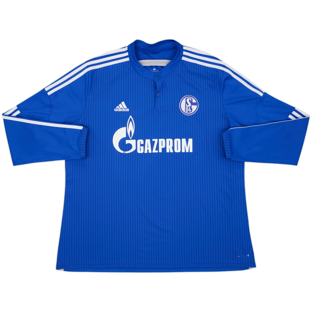 2014-16 Schalke Home L/S Shirt - 6/10 - (XXL)