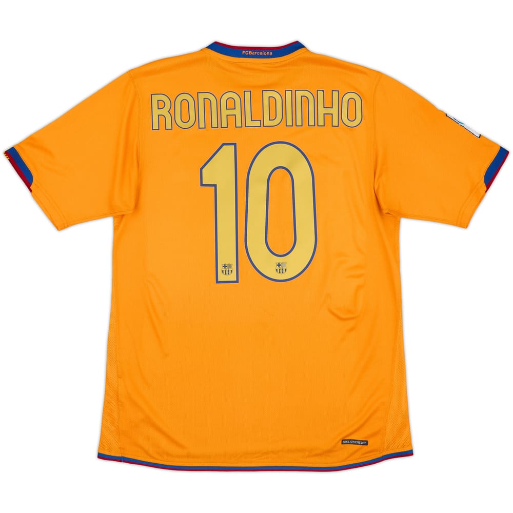 2006-08 Barcelona Away Shirt Ronaldinho #10 - 7/10 - (M)