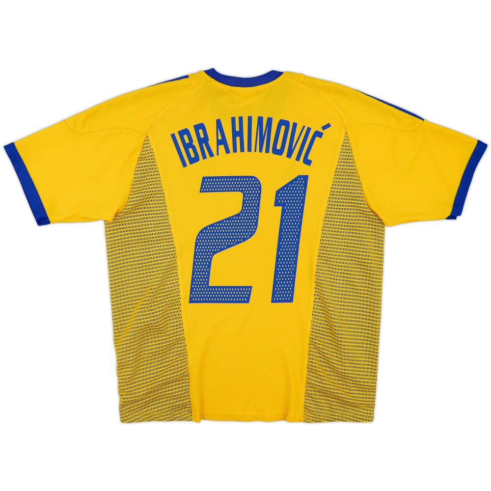 2002-03 Sweden Home Shirt Ibrahimovic #21 - 8/10 - (L)