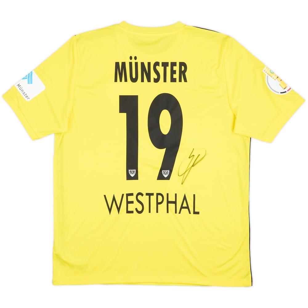 2021-22 Preussen Munster Match Issue DFB-Pokal Signed GK Shirt Westphal #19