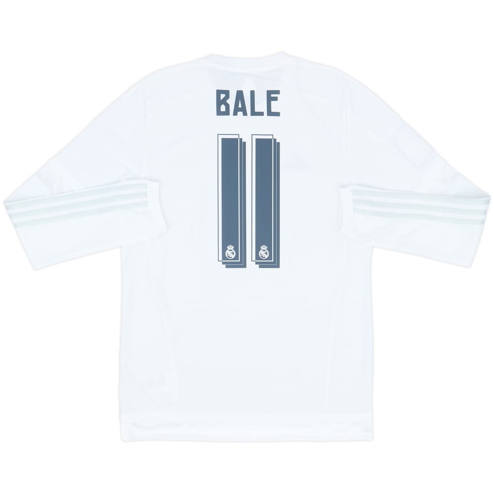 2015-16 Real Madrid Home L/S Shirt Bale #11 - 8/10 - (M)