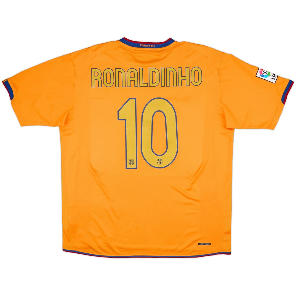 2006-08 Barcelona Away Shirt Ronaldinho #10 - 10/10 - (XL)