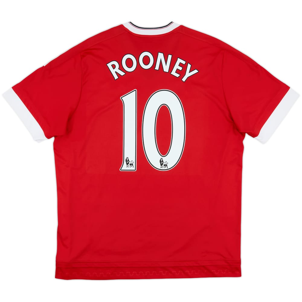 2015-16 Manchester United Home Shirt Rooney #10 - 8/10 - (XL)
