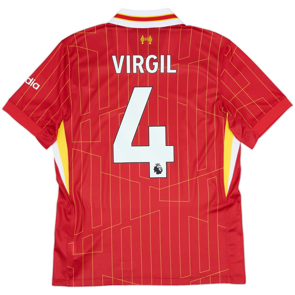 2024-25 Liverpool Home Shirt Virgil #4 - 9/10 - (M)
