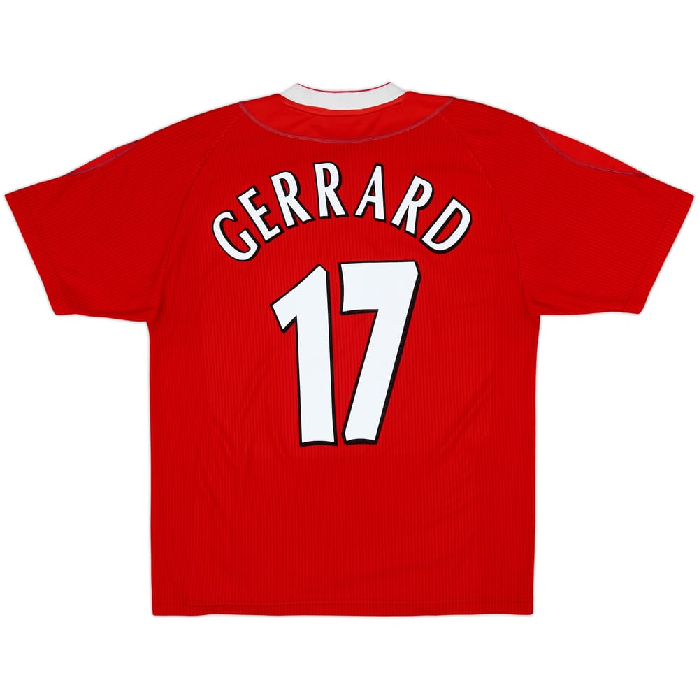 2002-04 Liverpool Home Shirt Gerrard #17 - 8/10 - (M)