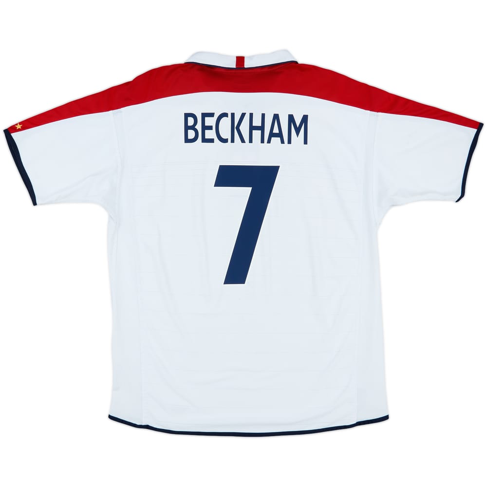 2003-05 England Home Shirt Beckham #7 - 5/10 - (XXL)