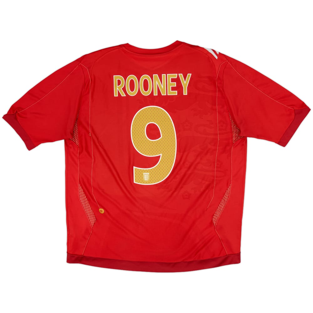 2006-08 England Away Shirt Rooney #9 - 5/10 - (XL)
