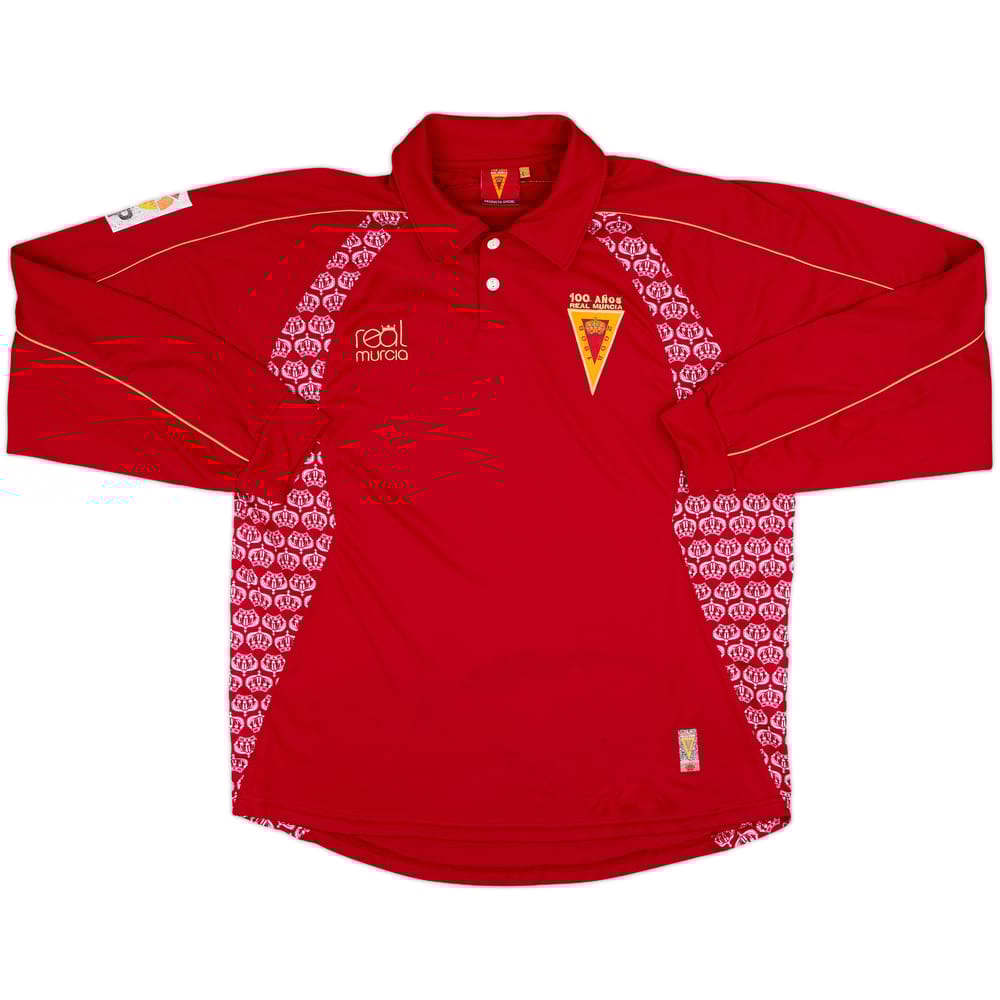2007-08 Real Murcia Centenary Home L/S Shirt - 8/10 - (L)