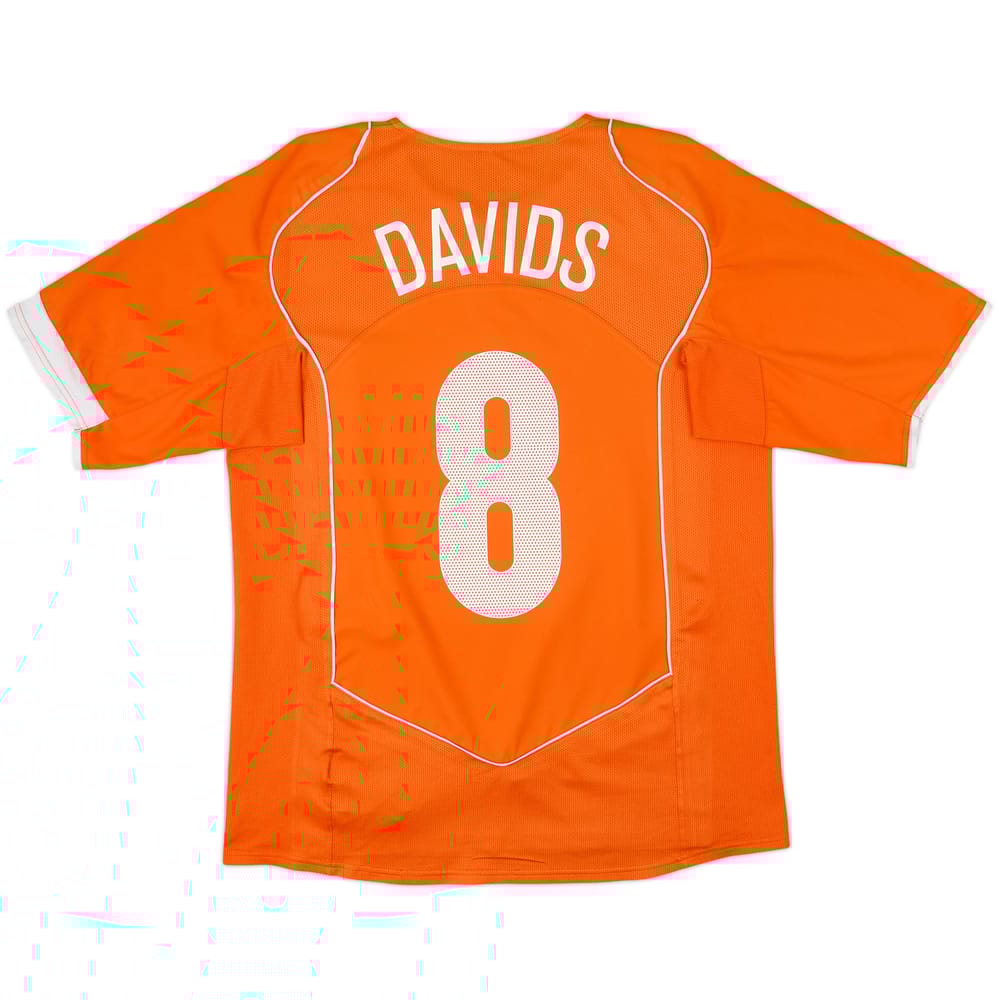 2004-06 Netherlands Home Shirt Davids #8 - 9/10 - (M)