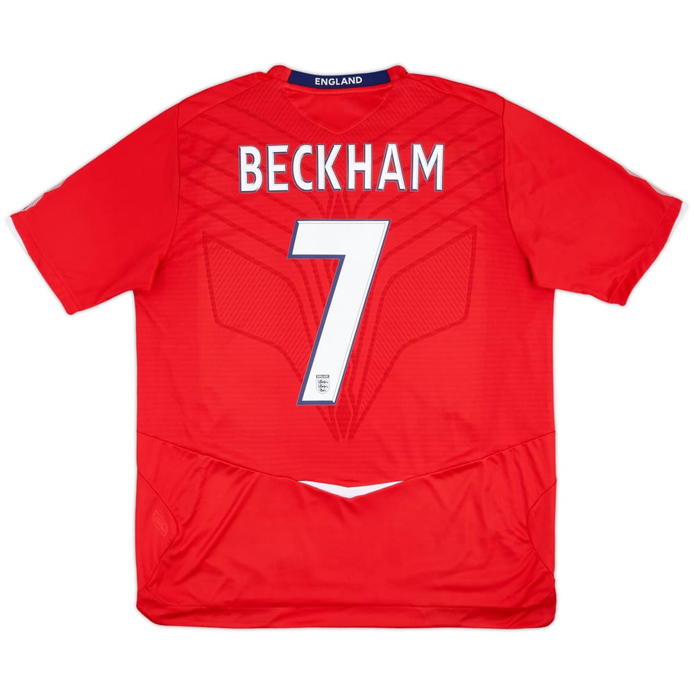 2008-10 England Away Shirt Beckham #7 - 6/10 - (S)