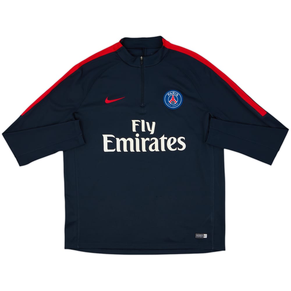 2016-17 Paris Saint-Germain Nike 1/4 Zip Training Top - 6/10 - (XL)