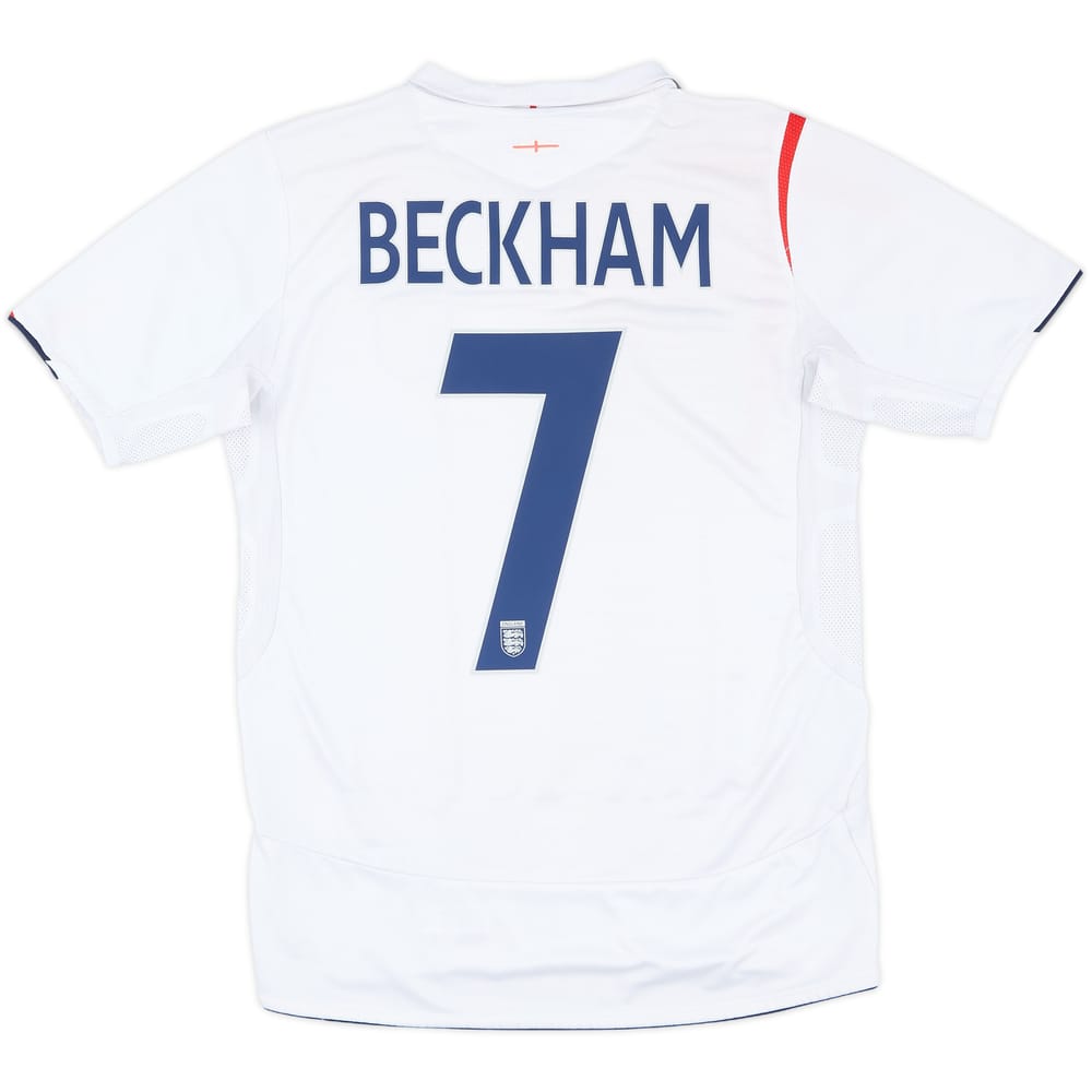 2005-07 England Home Shirt Beckham #7 - 5/10 - (S)