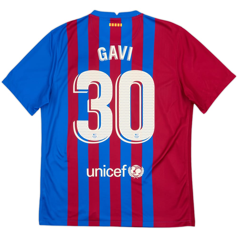 2021-22 Barcelona Home Shirt Gavi #30 - 9/10 - (L)