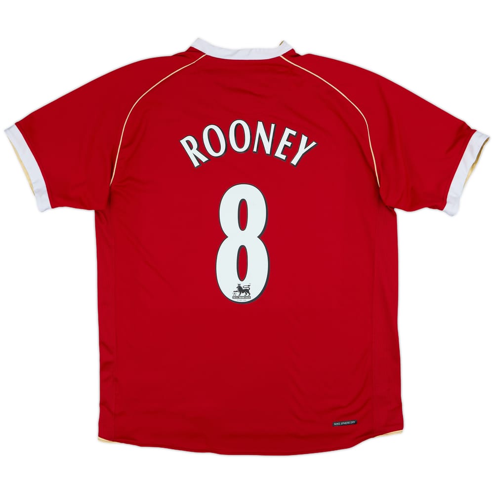 2006-07 Manchester United Home Shirt Rooney #8 - 8/10 - (L)