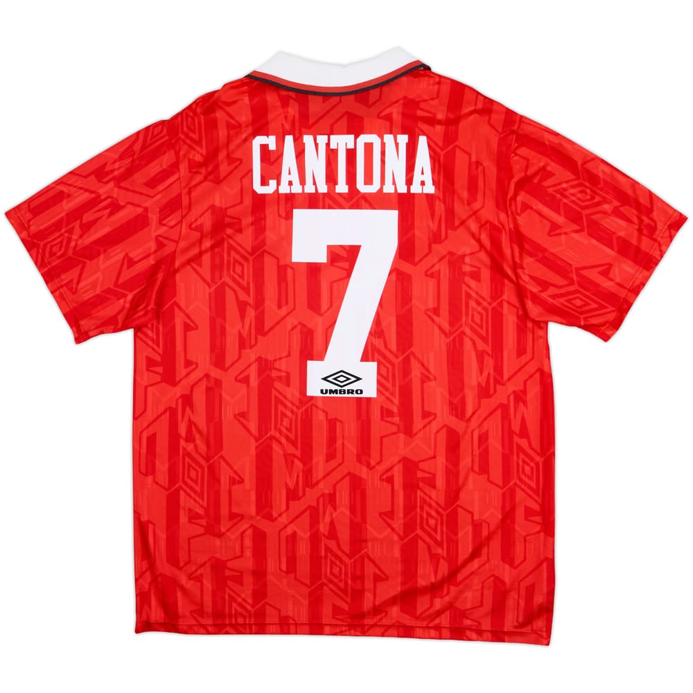 1992-94 Manchester United Home Shirt Cantona #7 - 7/10 - (XL)