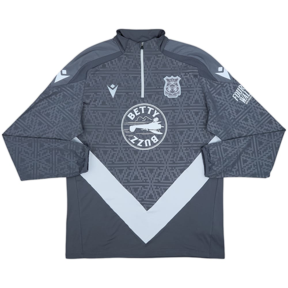 2024-25 Wrexham Macron 1/4 Zip Drill Top - 10/10 - (XXL)
