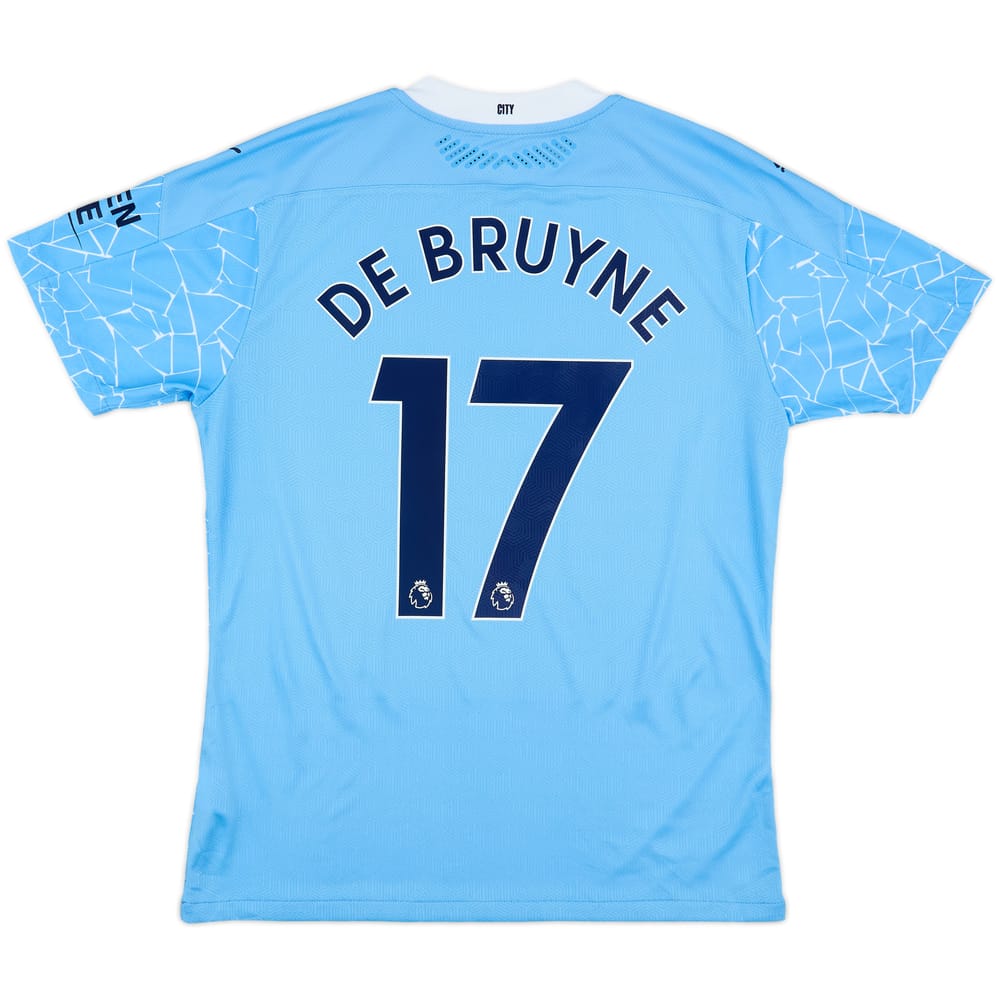 2020-21 Manchester City Authentic Home Shirt De Bruyne #17 - 9/10 - (L)