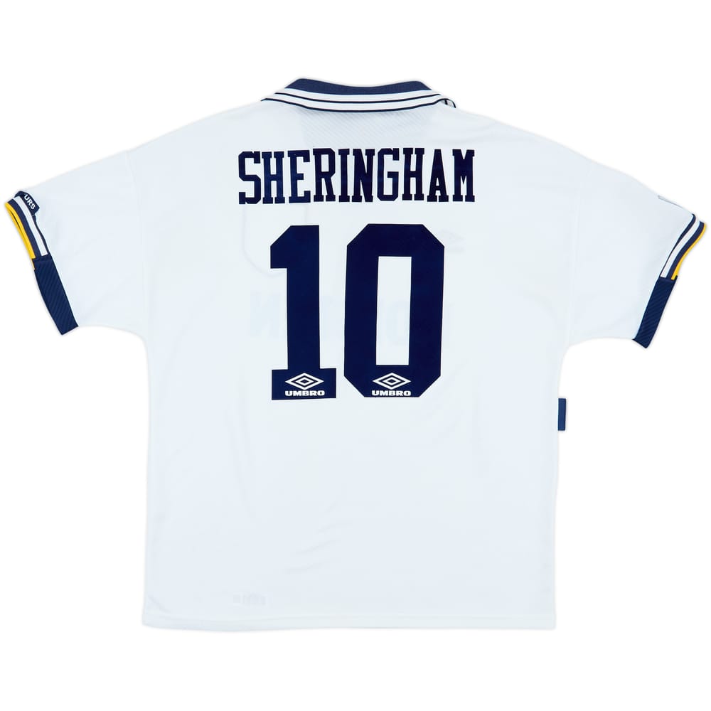 1993-95 Tottenham Home Shirt Sheringham #10 - 8/10 - (XL)