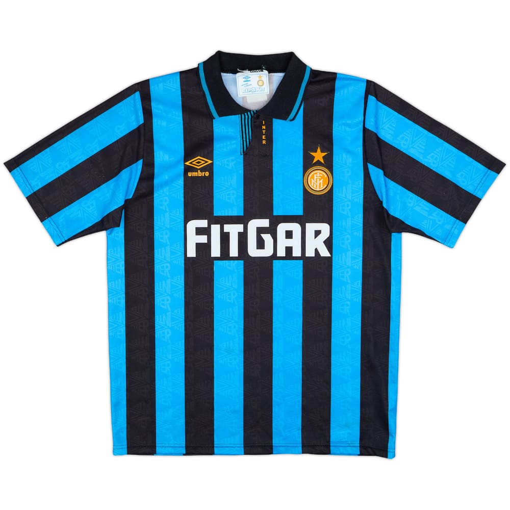1991-92 Inter Milan Home Shirt - 6/10 - (L)