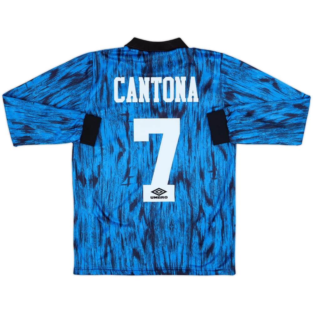 1992-93 Manchester United Away L/S Shirt Cantona #7 - 8/10 - (S)