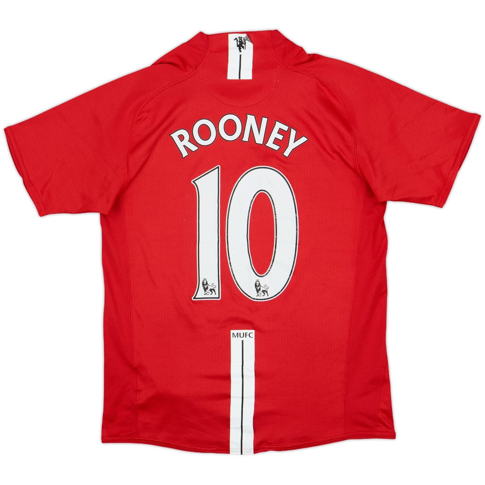 2007-09 Manchester United Home Shirt Rooney #10 - 8/10 - (S)