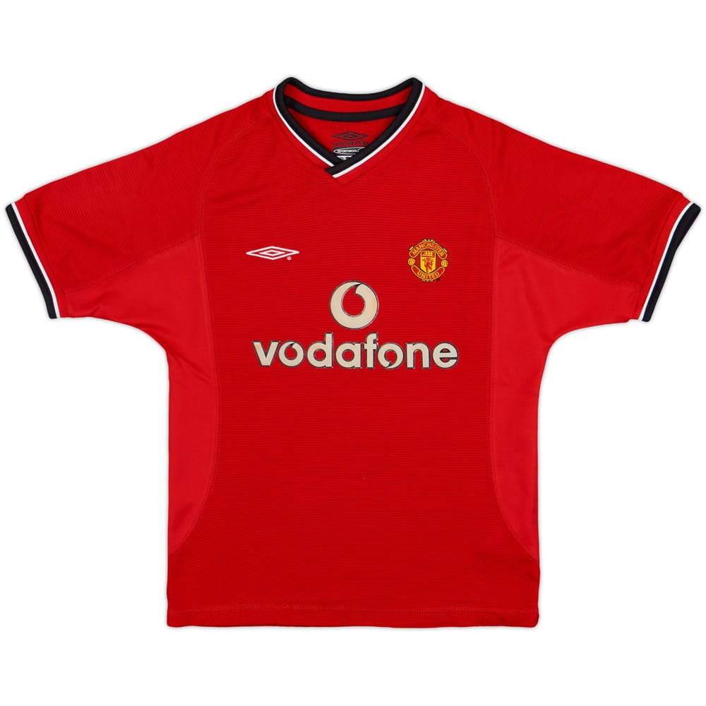 2000-02 Manchester United Home Shirt - 8/10 - (S.Boys)