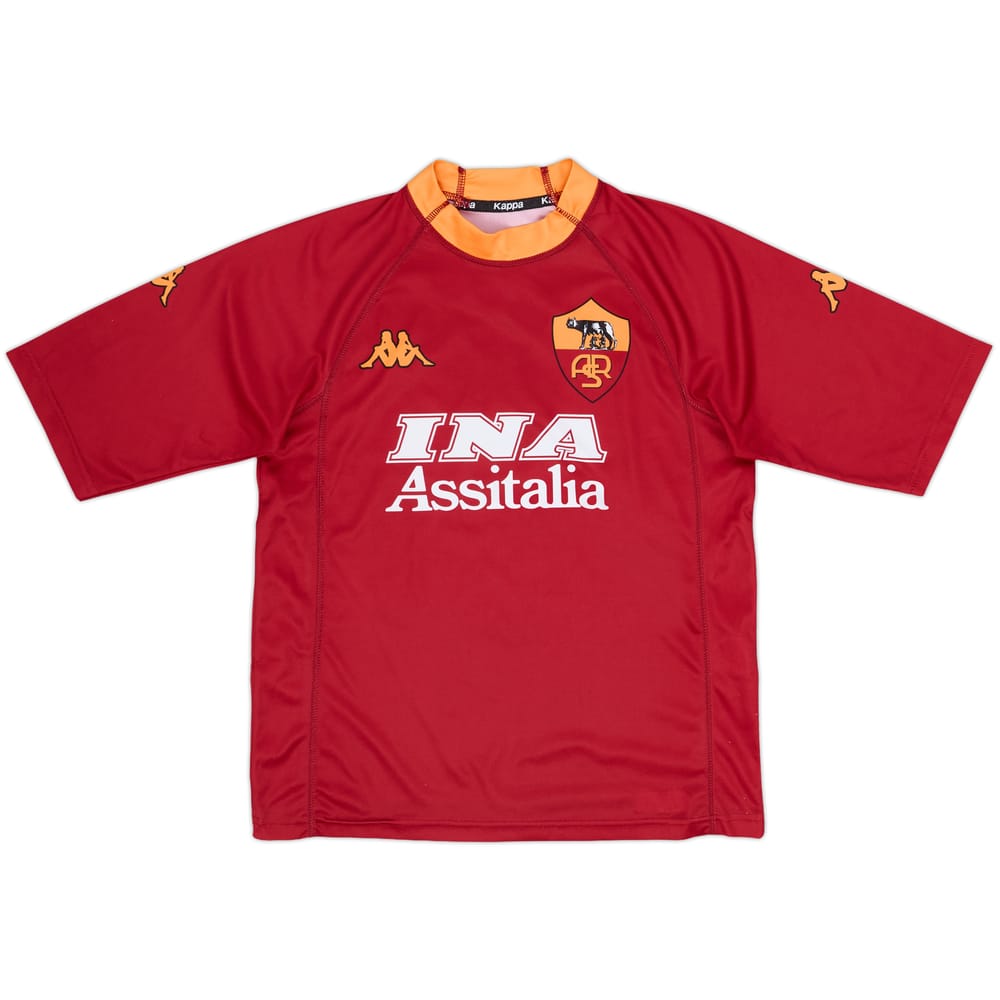 2000-01 Roma Basic Home Shirt - 8/10 - (L.Boys)