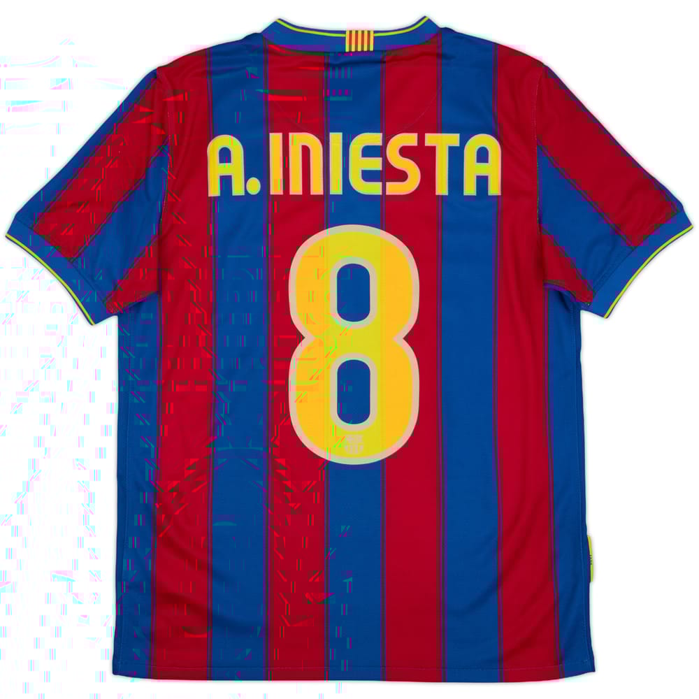 2009-10 Barcelona Home Shirt A.Iniesta #8 - 6/10 - (S)